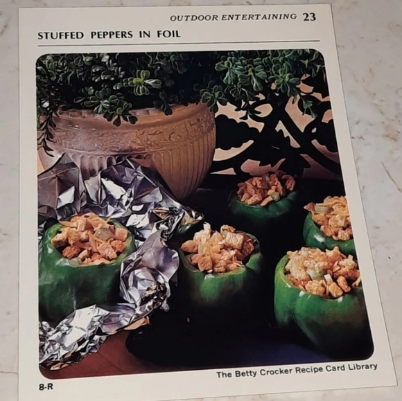The Betty Crocker Recipe Card Library REPLACEMENT CARD OUTDOOR ENTERTAINING 1971 - Picture 1 of 1